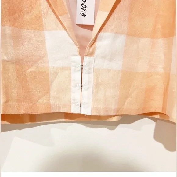 For Love And Lemons EUGENIE CROP BLAZER TANGERINE ORANGE - Picture 9 of 11